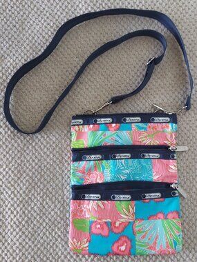 LeSportsac x Lilly Pulitzer Kasey Crossbody Bag Perfect Patch Y2K Vintage LE